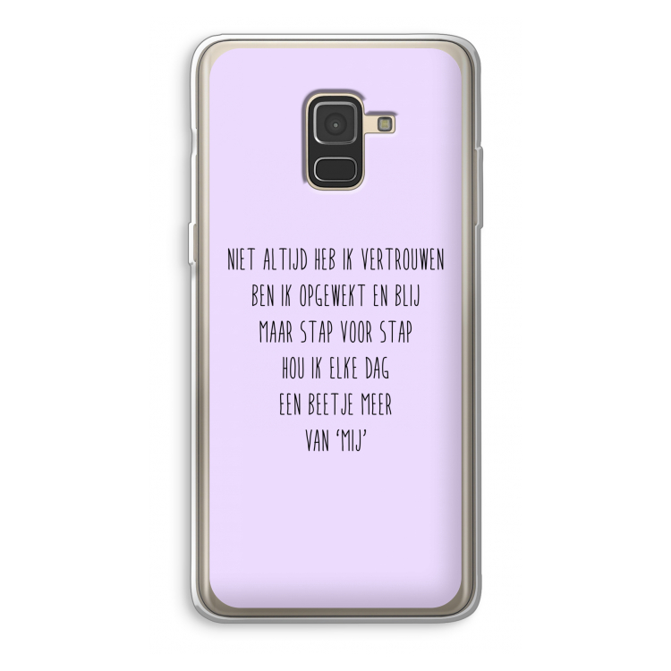 Zelfvertrouwen: Samsung Galaxy A8 (2018) Transparant Hoesje