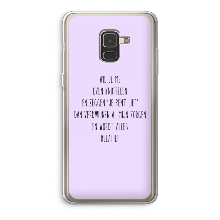 Relatief: Samsung Galaxy A8 (2018) Transparant Hoesje