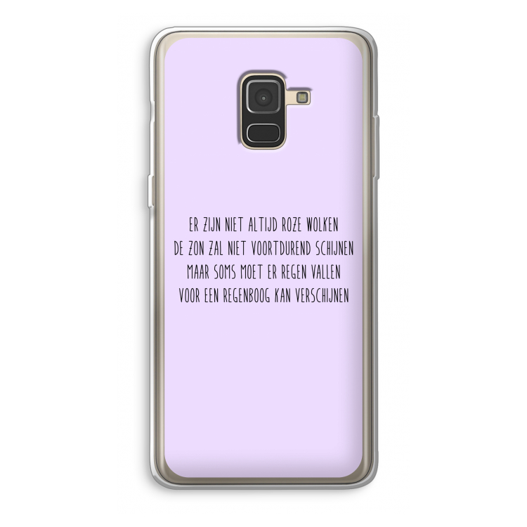 Regenboog: Samsung Galaxy A8 (2018) Transparant Hoesje
