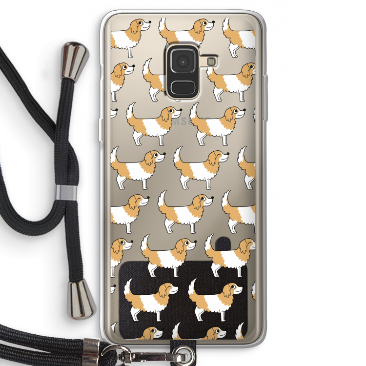 Doggy: Samsung Galaxy A8 (2018) Transparant Hoesje met koord