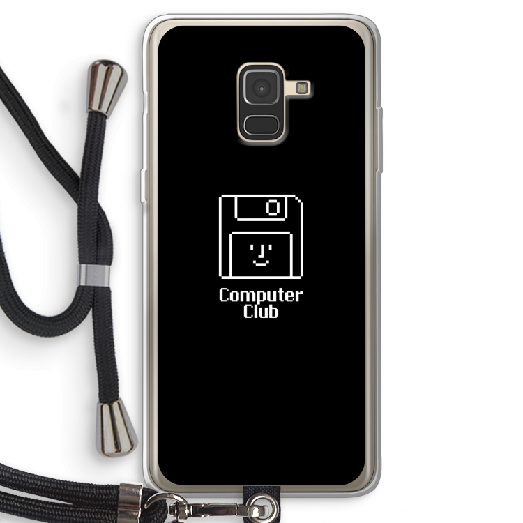 Hello: Samsung Galaxy A8 (2018) Transparant Hoesje met koord