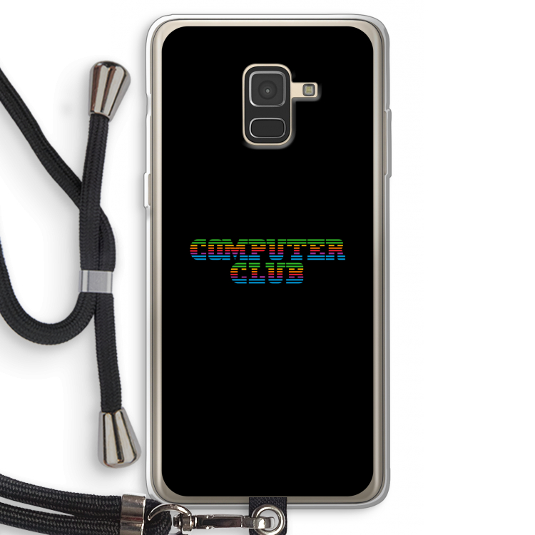 Retro: Samsung Galaxy A8 (2018) Transparant Hoesje met koord