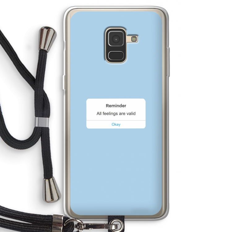 Reminder: Samsung Galaxy A8 (2018) Transparant Hoesje met koord