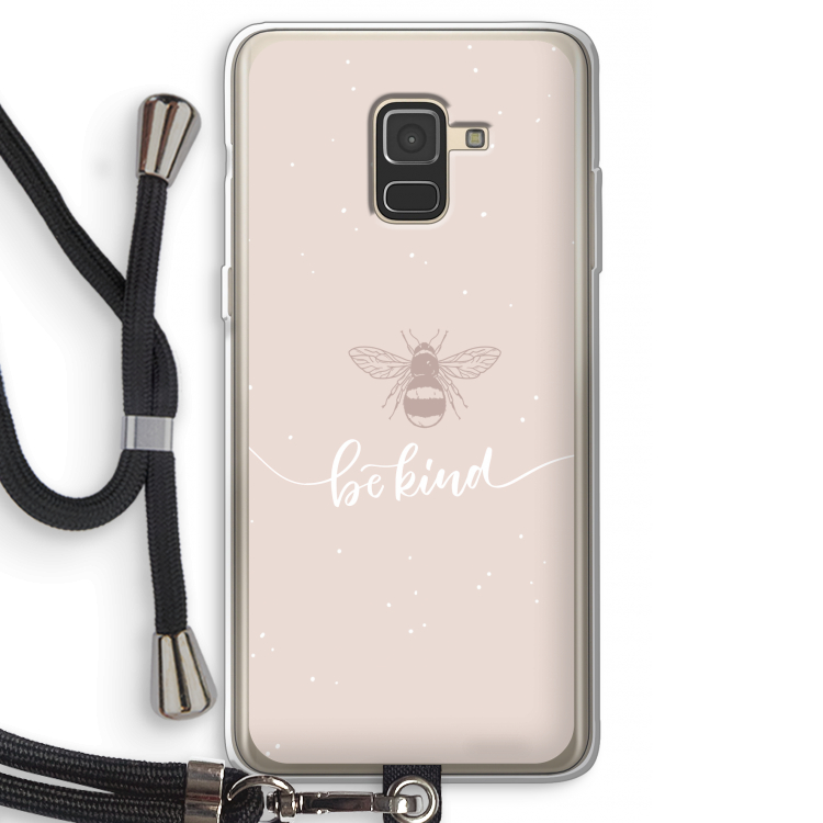 Be(e) kind: Samsung Galaxy A8 (2018) Transparant Hoesje met koord