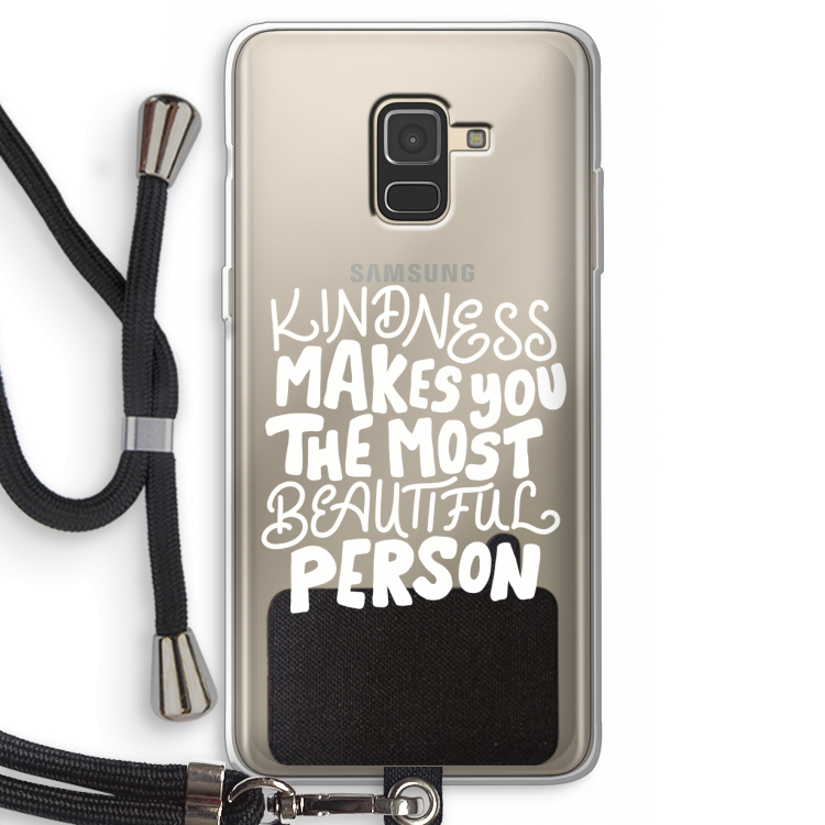 The prettiest: Samsung Galaxy A8 (2018) Transparant Hoesje met koord