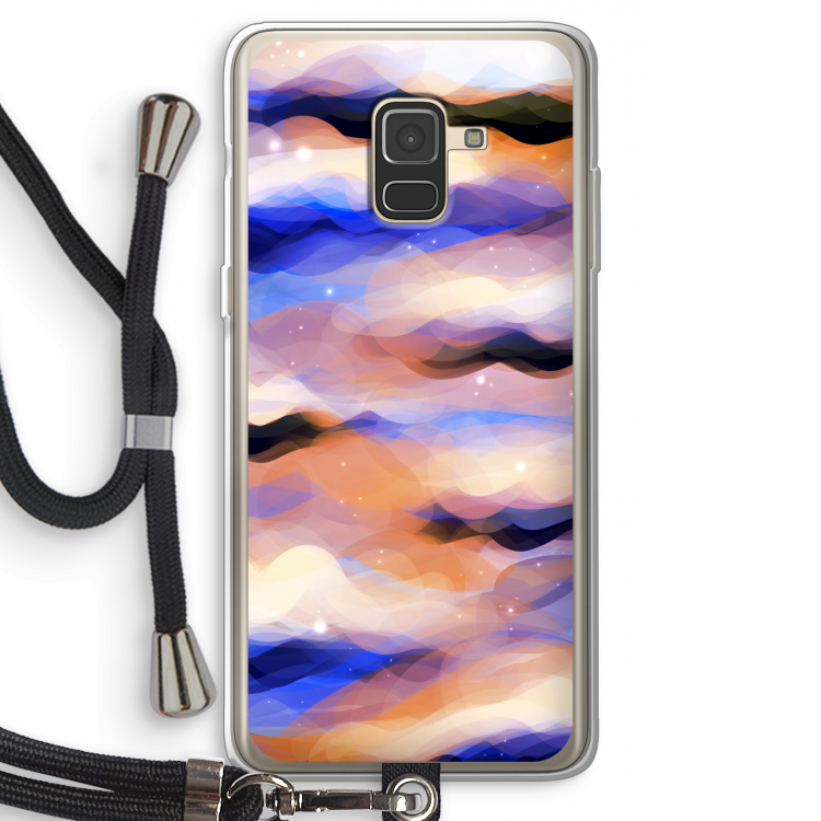 Donkere Wolken: Samsung Galaxy A8 (2018) Transparant Hoesje met koord