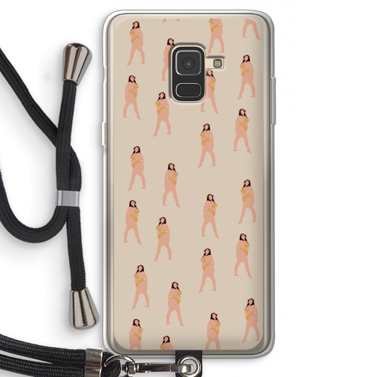 You're so golden: Samsung Galaxy A8 (2018) Transparant Hoesje met koord