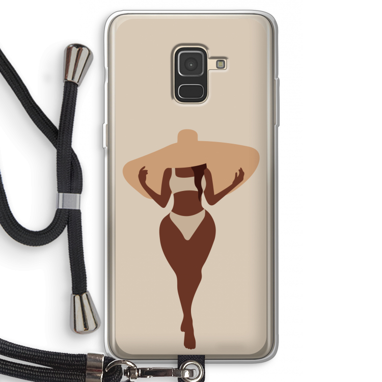 Let's get salty: Samsung Galaxy A8 (2018) Transparant Hoesje met koord
