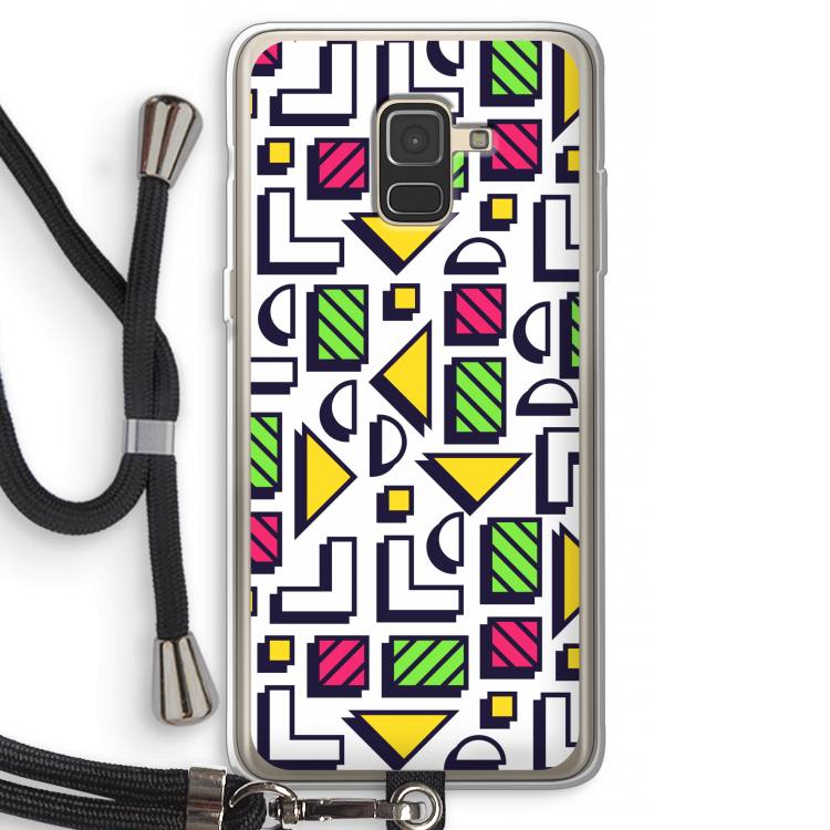 8-bit N°4: Samsung Galaxy A8 (2018) Transparant Hoesje met koord