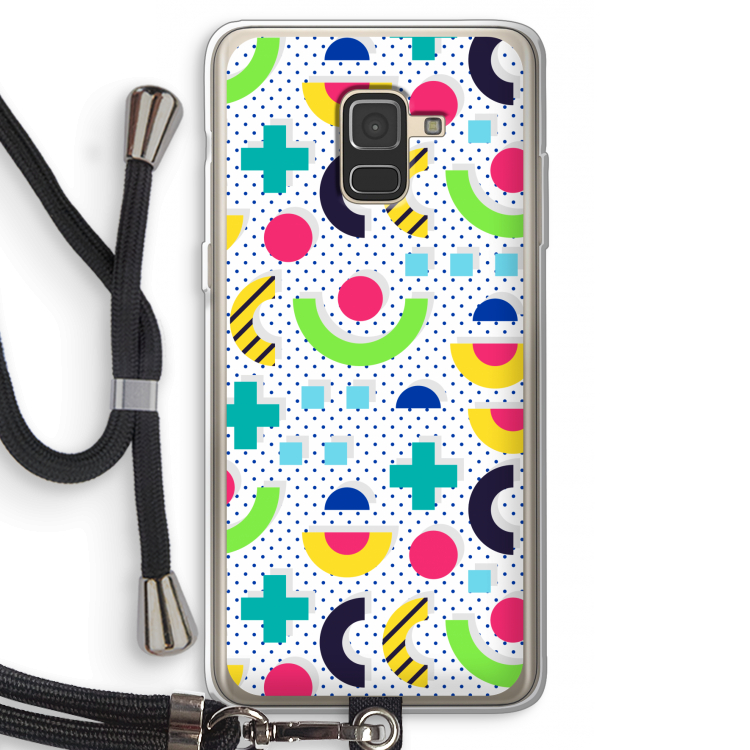 8-bit N°1: Samsung Galaxy A8 (2018) Transparant Hoesje met koord