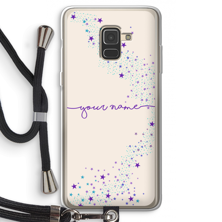 Sterren: Samsung Galaxy A8 (2018) Transparant Hoesje met koord