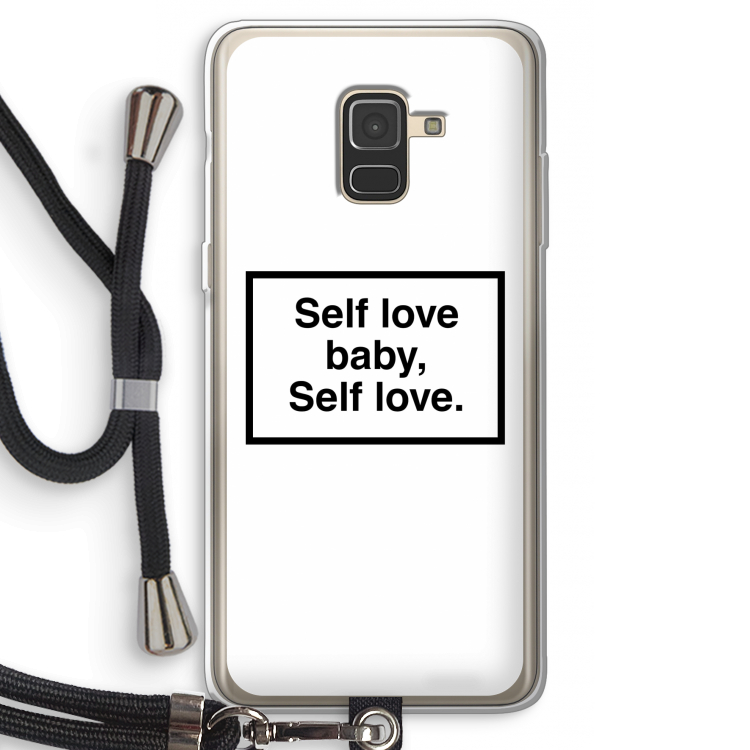 Self love: Samsung Galaxy A8 (2018) Transparant Hoesje met koord