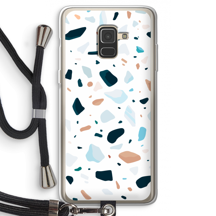 Terrazzo N°13: Samsung Galaxy A8 (2018) Transparant Hoesje met koord