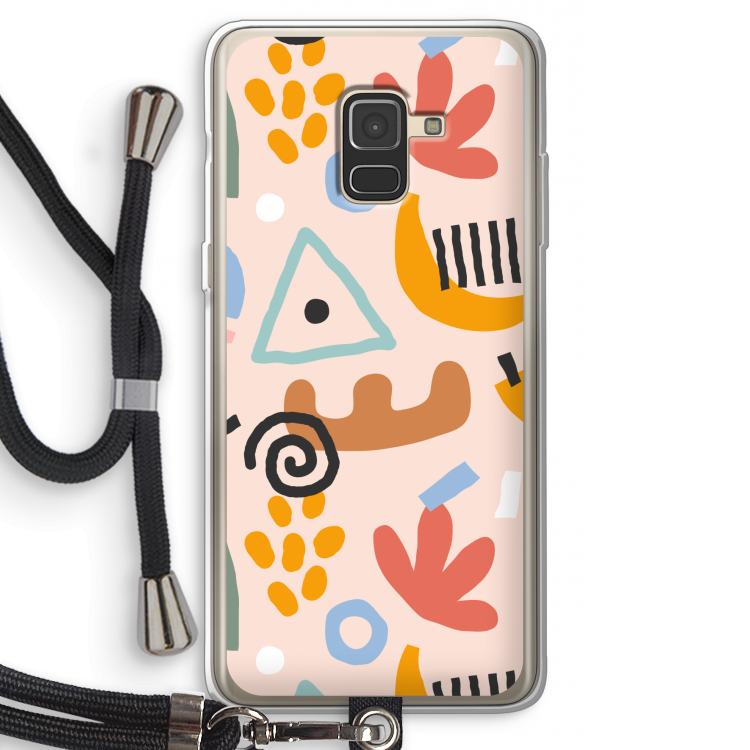 Abstract: Samsung Galaxy A8 (2018) Transparant Hoesje met koord