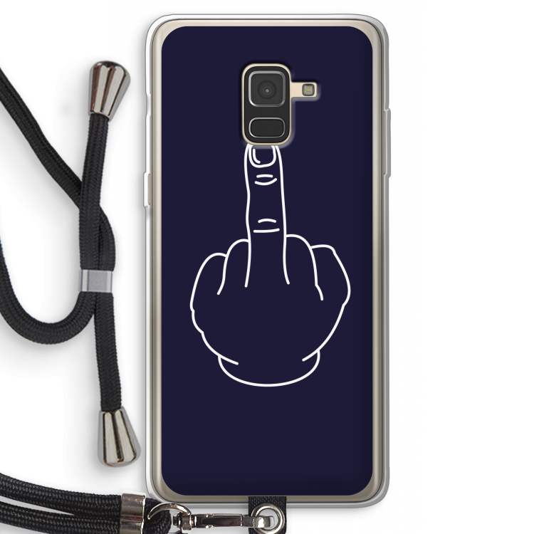 F**k U: Samsung Galaxy A8 (2018) Transparant Hoesje met koord