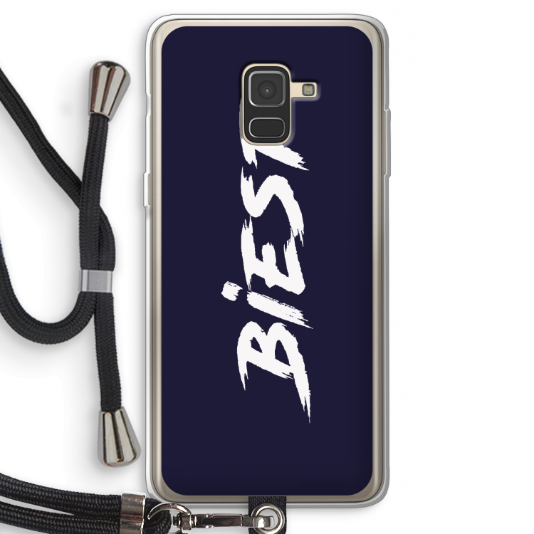 Biest: Samsung Galaxy A8 (2018) Transparant Hoesje met koord