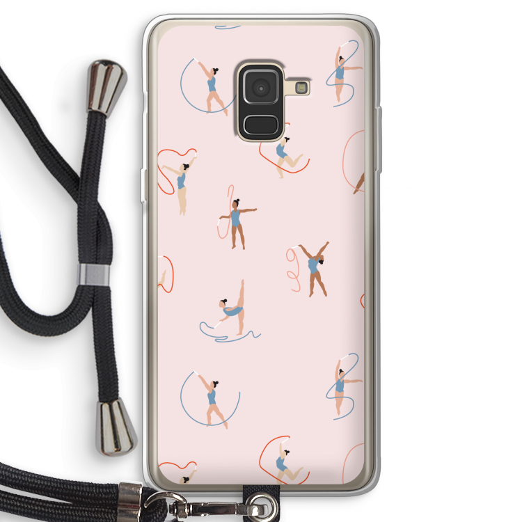 Dancing #3: Samsung Galaxy A8 (2018) Transparant Hoesje met koord