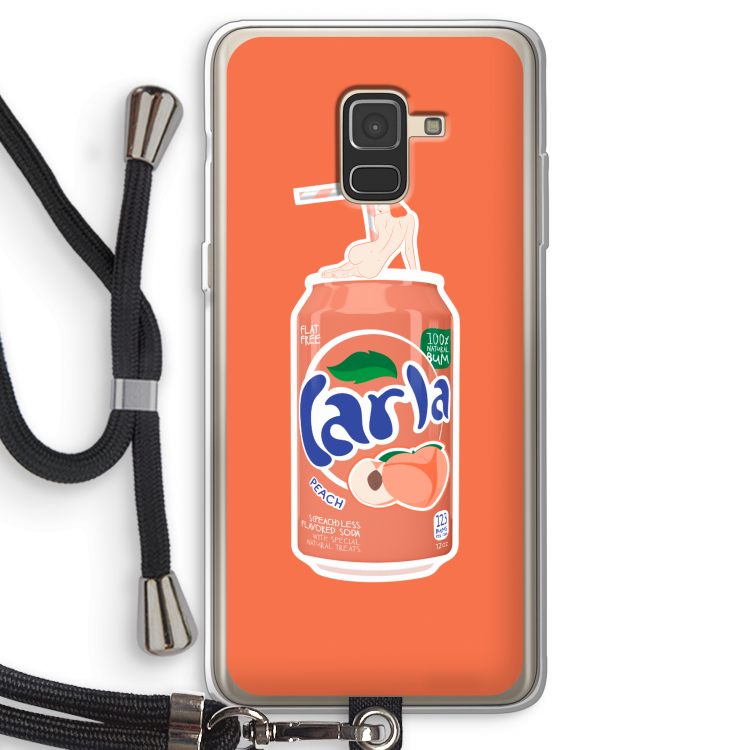 S(peach)less: Samsung Galaxy A8 (2018) Transparant Hoesje met koord
