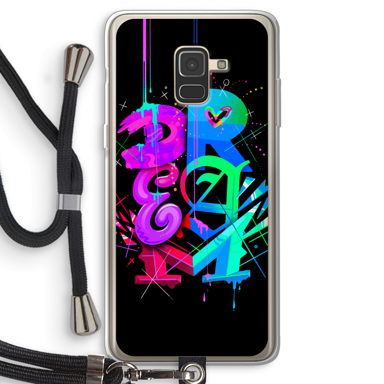 Dream: Samsung Galaxy A8 (2018) Transparant Hoesje met koord