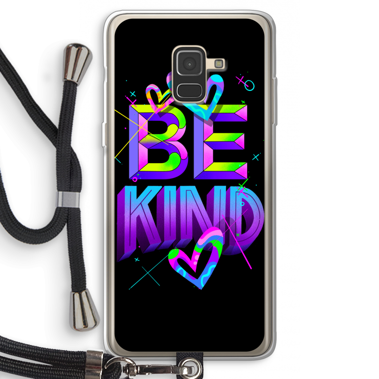 Be Kind: Samsung Galaxy A8 (2018) Transparant Hoesje met koord