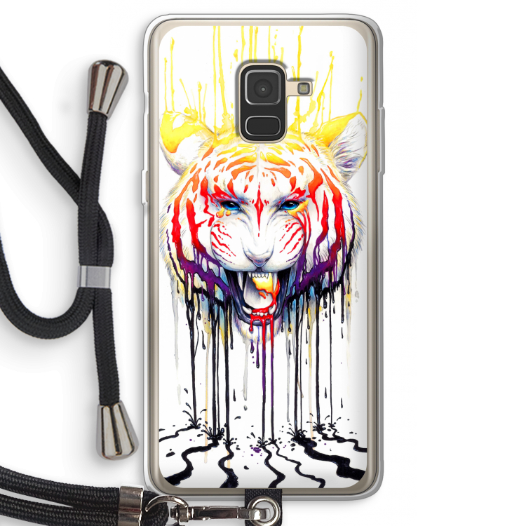 Fading: Samsung Galaxy A8 (2018) Transparant Hoesje met koord