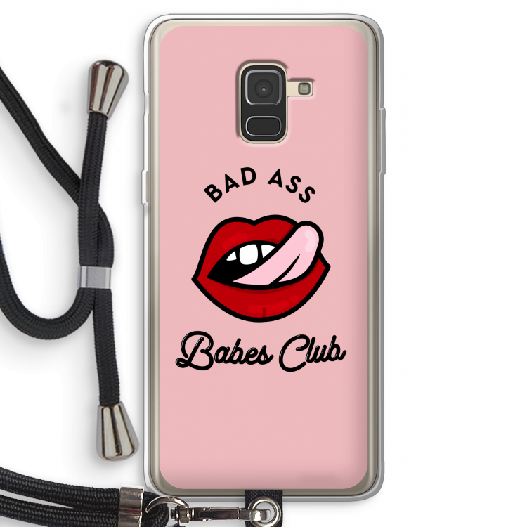 Badass Babes Club: Samsung Galaxy A8 (2018) Transparant Hoesje met koord