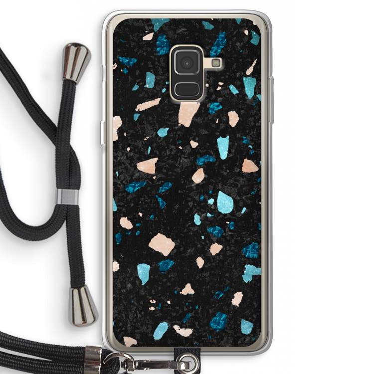 Terrazzo N°11: Samsung Galaxy A8 (2018) Transparant Hoesje met koord