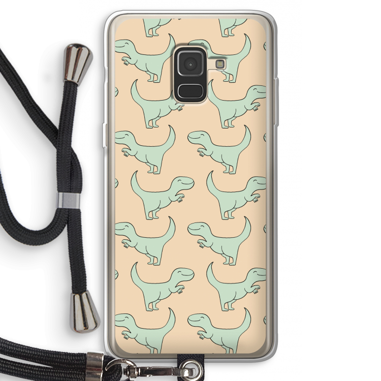 Dinos: Samsung Galaxy A8 (2018) Transparant Hoesje met koord