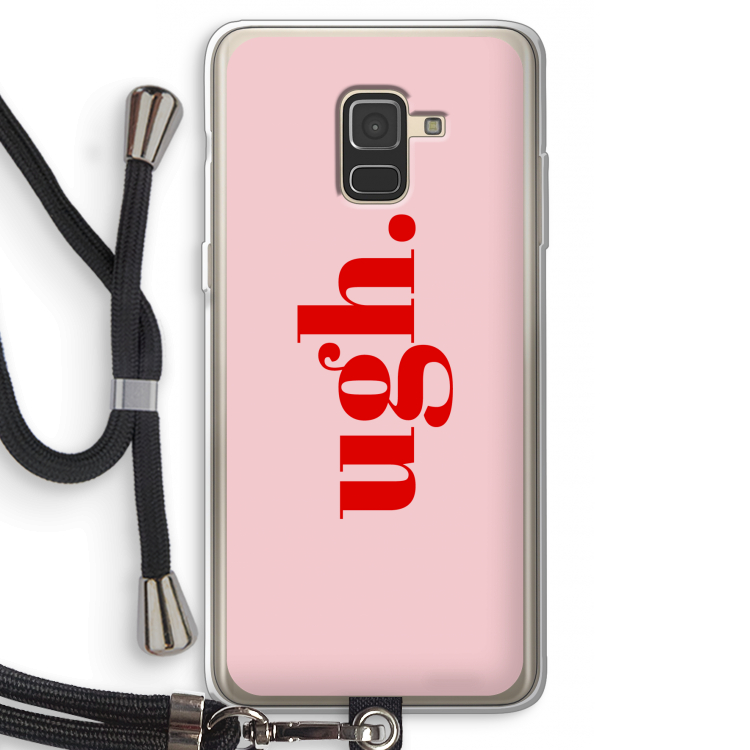Ugh: Samsung Galaxy A8 (2018) Transparant Hoesje met koord