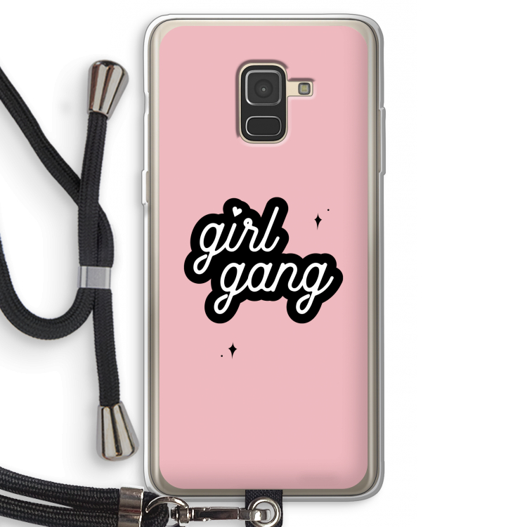 Girl Gang: Samsung Galaxy A8 (2018) Transparant Hoesje met koord