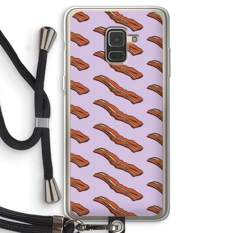Bacon to my eggs #2: Samsung Galaxy A8 (2018) Transparant Hoesje met koord
