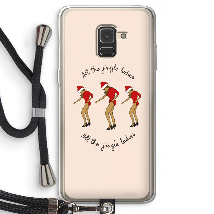 Jingle Ladies: Samsung Galaxy A8 (2018) Transparant Hoesje met koord