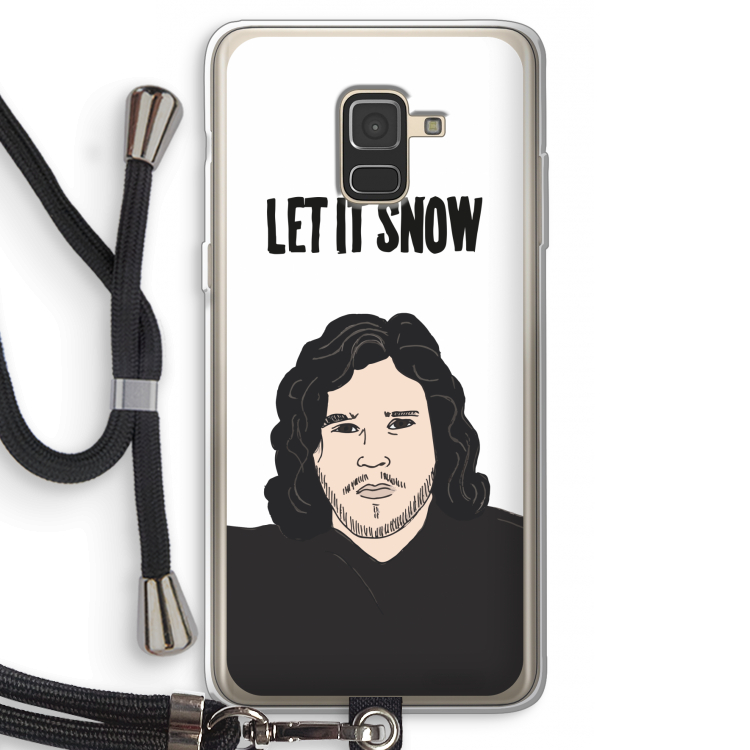 Let It Snow: Samsung Galaxy A8 (2018) Transparant Hoesje met koord
