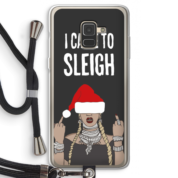 Came To Sleigh: Samsung Galaxy A8 (2018) Transparant Hoesje met koord