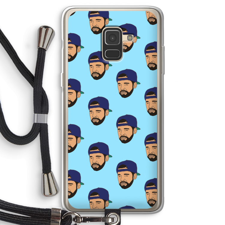 Drake Away: Samsung Galaxy A8 (2018) Transparant Hoesje met koord
