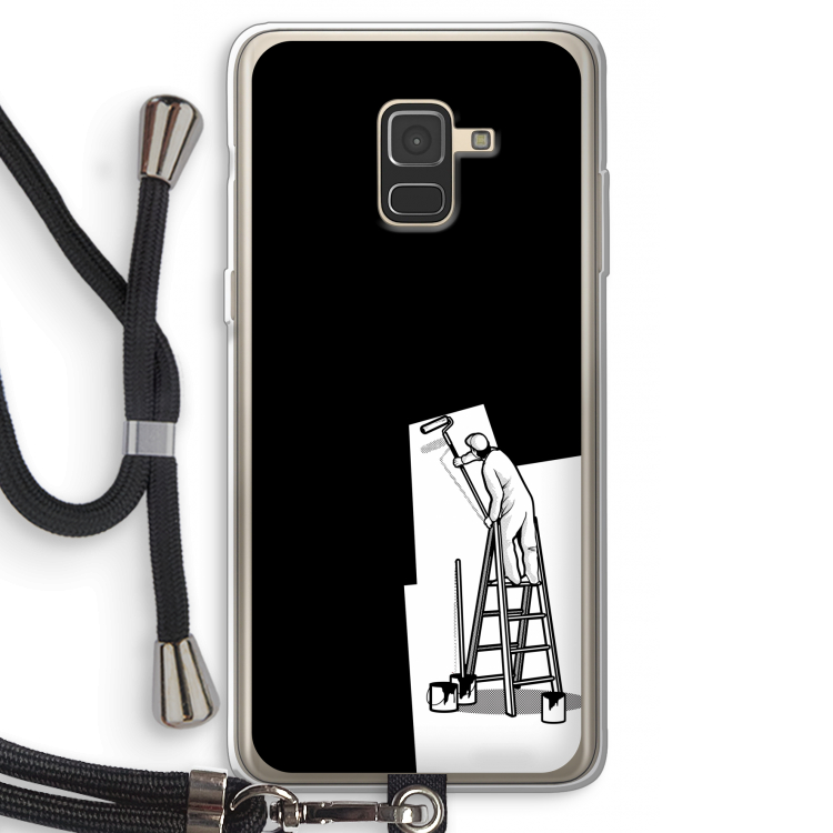 Musketon Painter: Samsung Galaxy A8 (2018) Transparant Hoesje met koord