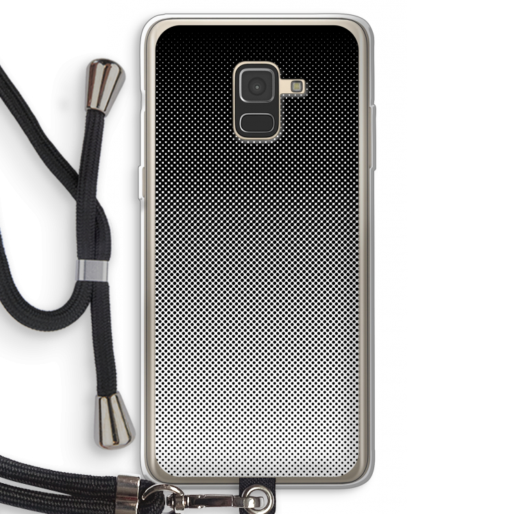 Musketon Halftone: Samsung Galaxy A8 (2018) Transparant Hoesje met koord