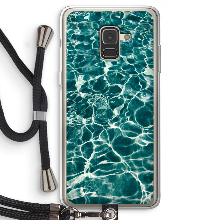 Weerkaatsing water: Samsung Galaxy A8 (2018) Transparant Hoesje met koord