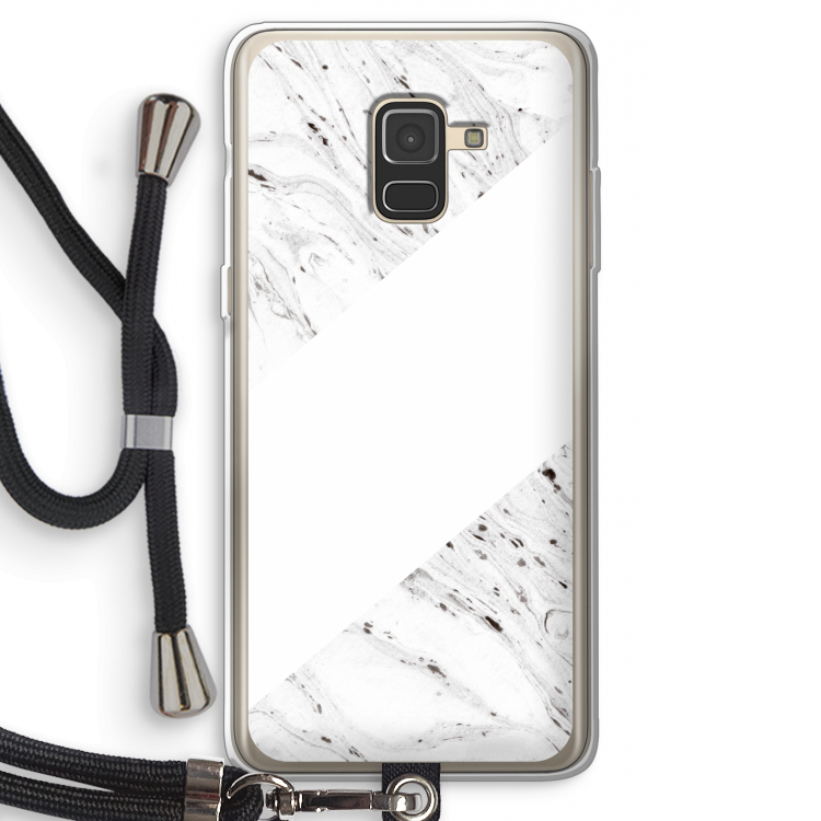 Biggest stripe: Samsung Galaxy A8 (2018) Transparant Hoesje met koord