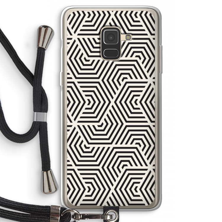 Magic pattern: Samsung Galaxy A8 (2018) Transparant Hoesje met koord