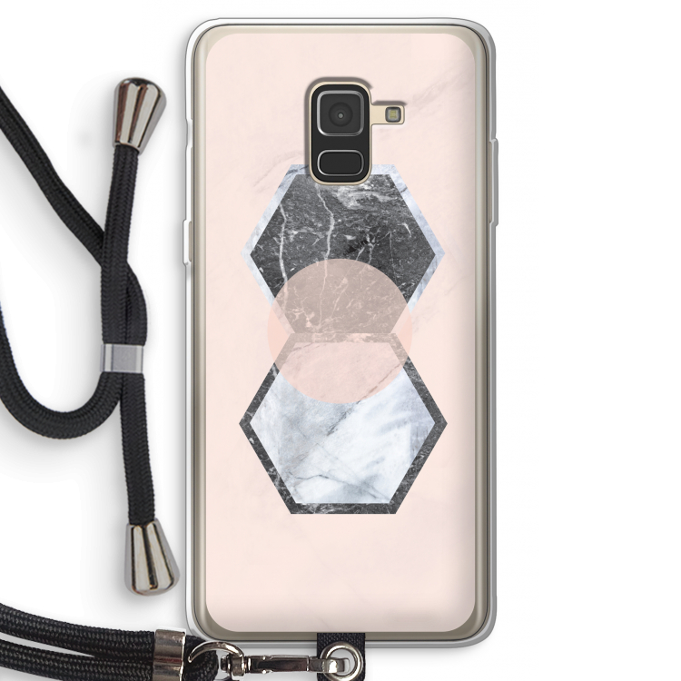 Creatieve toets: Samsung Galaxy A8 (2018) Transparant Hoesje met koord