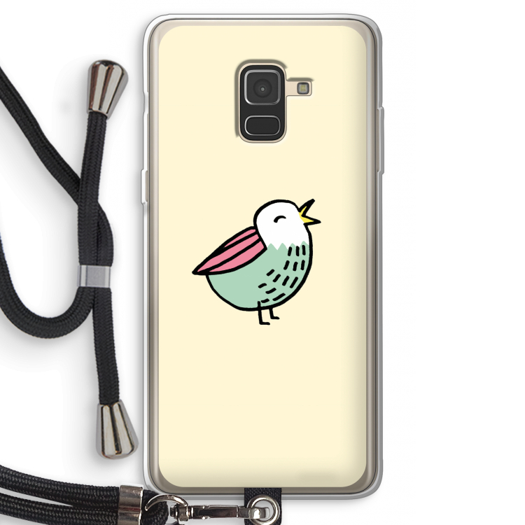 Birdy: Samsung Galaxy A8 (2018) Transparant Hoesje met koord