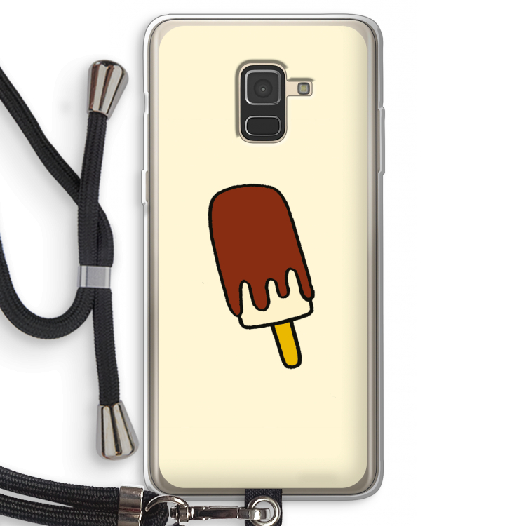 Frisco: Samsung Galaxy A8 (2018) Transparant Hoesje met koord