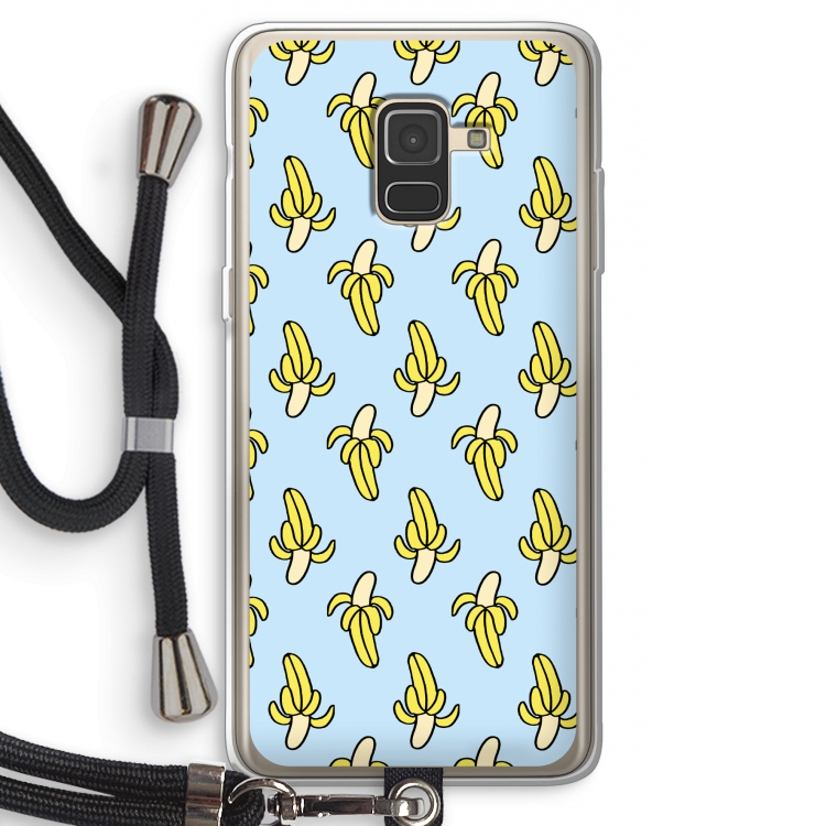 Bananas: Samsung Galaxy A8 (2018) Transparant Hoesje met koord