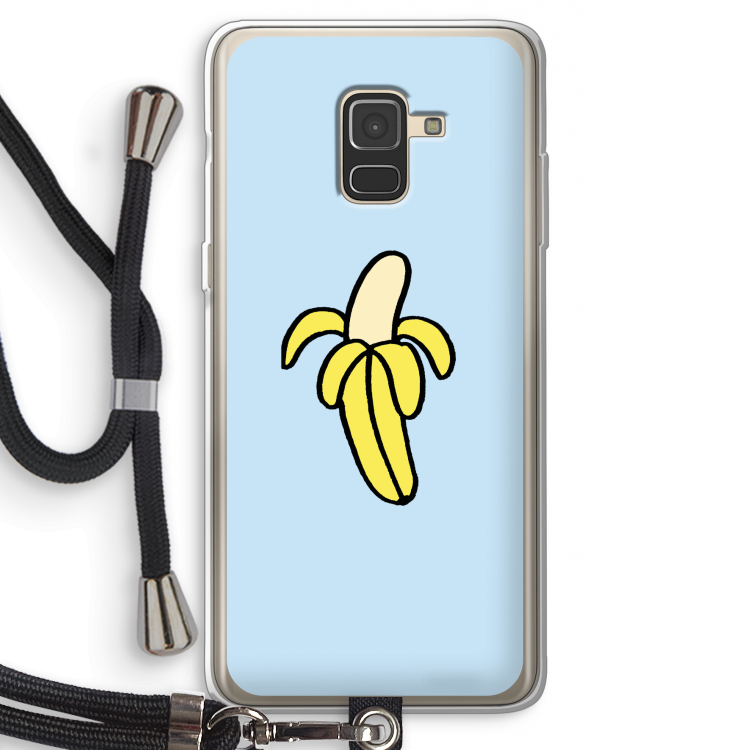 Banana: Samsung Galaxy A8 (2018) Transparant Hoesje met koord