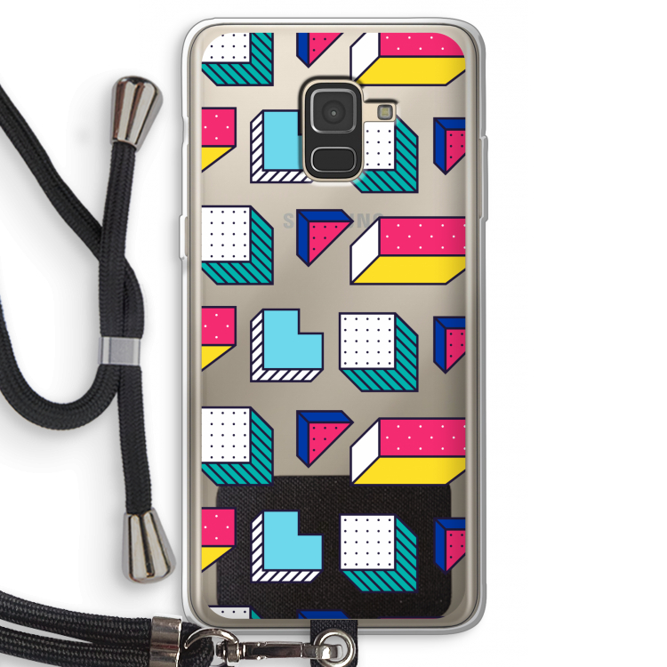 8-bit N°7: Samsung Galaxy A8 (2018) Transparant Hoesje met koord