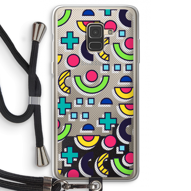 8-bit N°6: Samsung Galaxy A8 (2018) Transparant Hoesje met koord