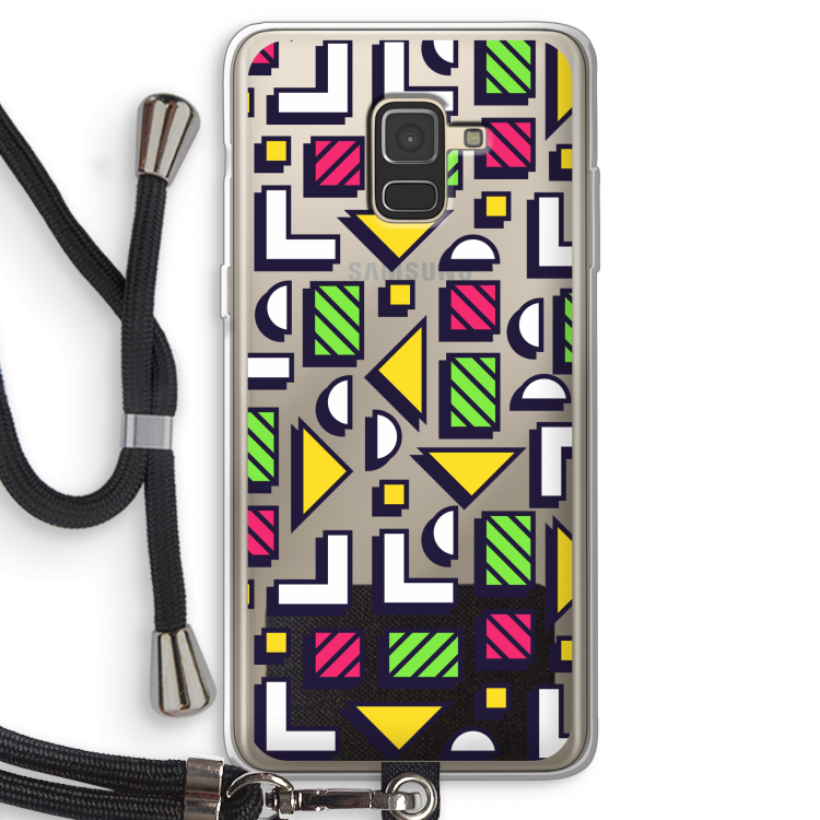 8-bit N°4: Samsung Galaxy A8 (2018) Transparant Hoesje met koord
