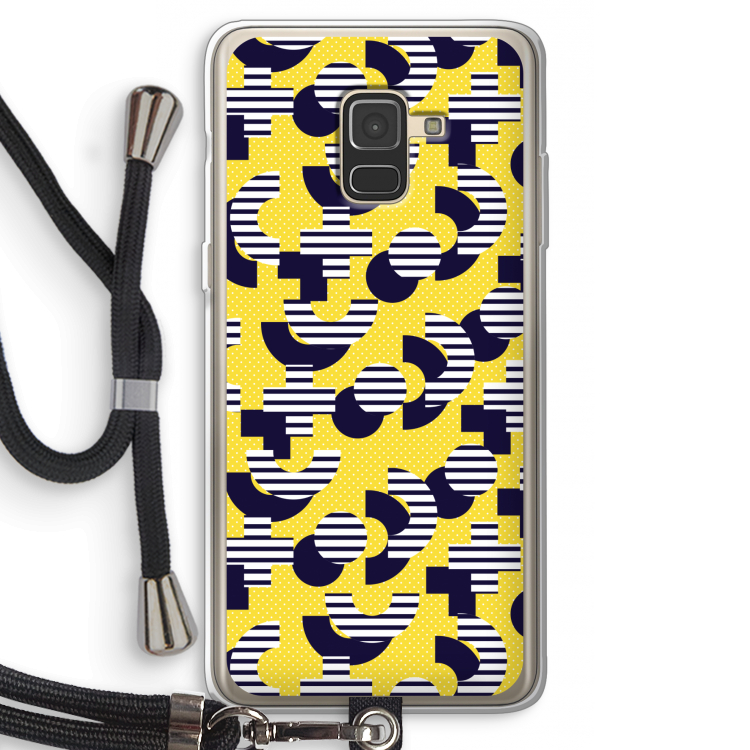 8-bit N°3: Samsung Galaxy A8 (2018) Transparant Hoesje met koord