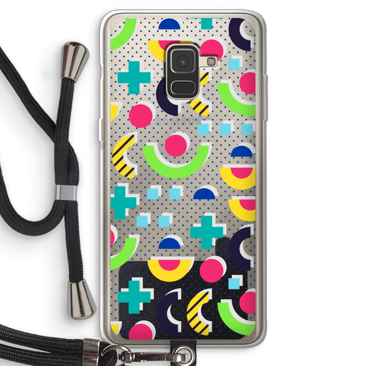 8-bit N°1: Samsung Galaxy A8 (2018) Transparant Hoesje met koord